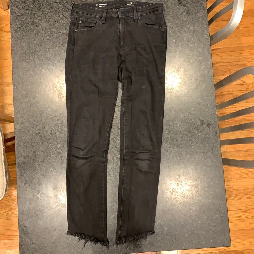 AG jeans, the prima ankle, cigarette ankle, black, size 26R